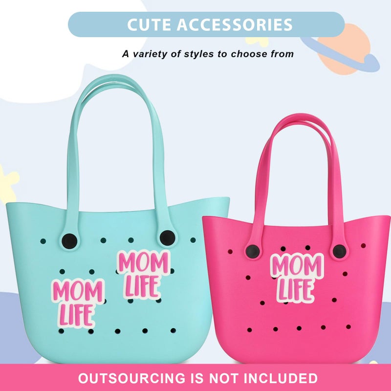 Lckaey Rubber Beach Bag Accessories-PVC Rubber decoration-for EVA Purse Bogg Inserts Y064Figure 42 - Image 2